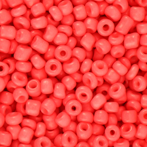 Rocailles 3mm coral red, 15 gram